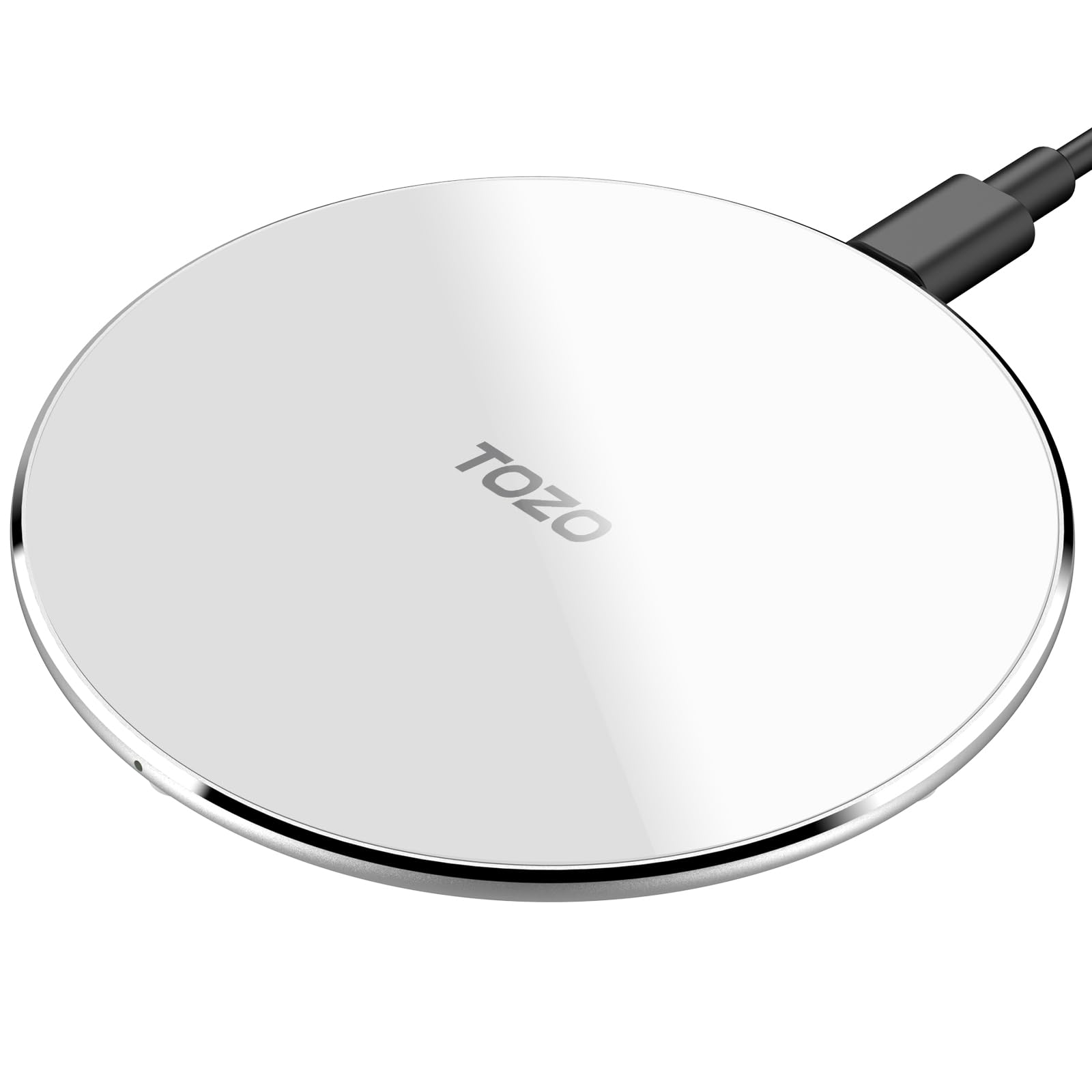 TOZO 2025 New Anti-Slip Wireless Charger 15W Max Fast Wireless Charging Pad Compatible with iPhone 17/16/16 Plus/16 Pro Max /15/14/13/SE Series, Samsung Galaxy S25/S24/S23 Series, White