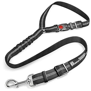 Headrest Dog Car Seat Belt Adjustable with Elastic Bungee Buffer Durable Headrest Pet Seat Belt Dog Car Safety Harness…