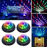Battery Operated LED Disco Ball Light, Party Lights Dj Disco Lights, Multiple Colors Strobe Light, 2-in-1 Effect for Home Room Dance Parties Birthday Decorations, 4 Packs/Set