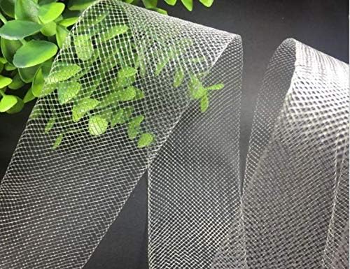 Miniatura 3 de Teemico Trenza de pelo de caballo de poliéster rígido de 50 yardas para costura de poliéster para vestido de boda, accesorios formales de baile