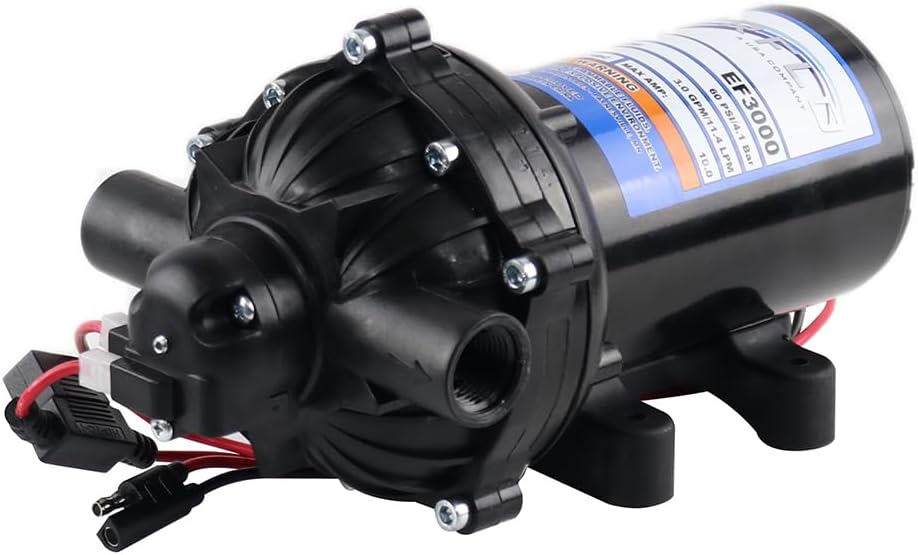 FBA_EF-3000-BOX EF3000 Diaphragm/Demand Water Transfer Pump 3.0 GPM 12V Volt 60 psi