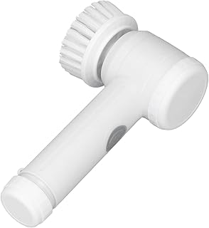 Electric Spin Scrubber, Powerful Plastic Automatic Rotating Multifunctional Brush for Kitchen (White)