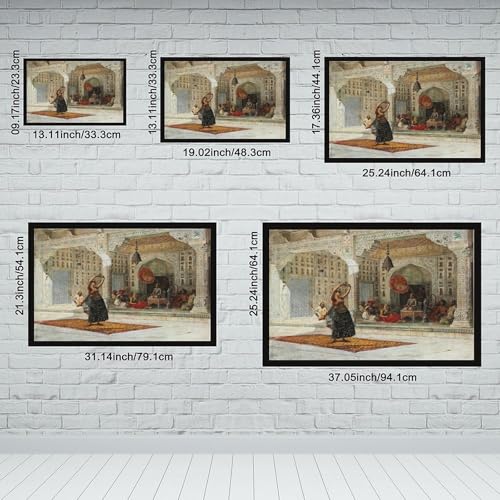 Impression sur toile The Nautch par Edwin Lord Weeks - Tableau suspendu de 20x30 cm - 2
