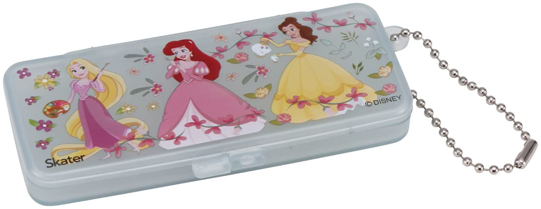 Skater ZBMLC1-A Bandage Case, Medicine Case, Cotton Swab, Accessories, Small Items, Travel, Chain Included, Disney Princess