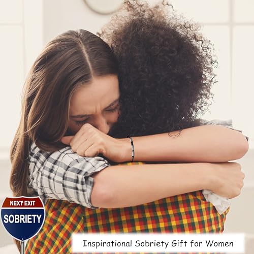 Sobriety Bracelet for Women & Men - Inspirational Morse Code Addiction Recovery Gift2