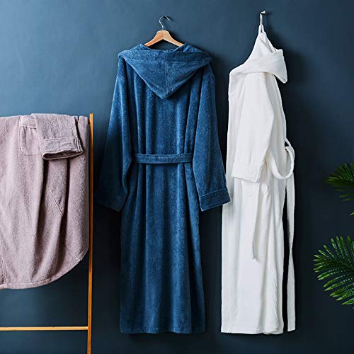 Preisvergleich Produktbild GFDE Weicher Plüschbademantel Hohe Schallabsorption Schal Badetuch Haushalt Handtuch Bademantel Nachtkleid Casual Wear Bademantel (Color : Chrome, Size : L)