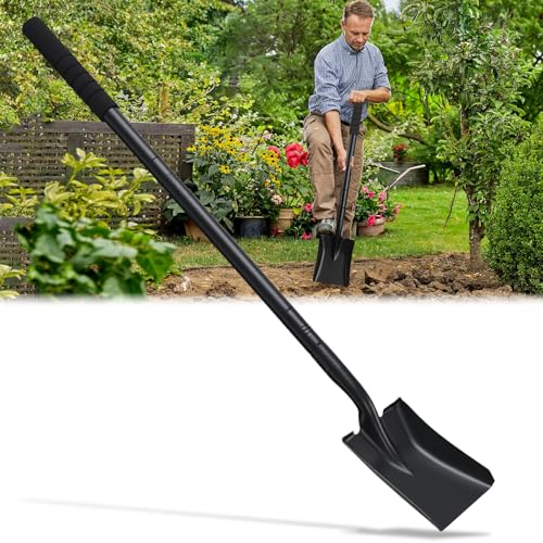 Pala pequeña cuadrada de jardín con mango metálico miniatura 1