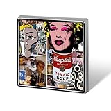 ピンバッジ アンディウォーホル ブローチ 徽章 ボタンブローチ 缶バッジ 合金製 襟章 アクセサリー 正方形 お洒落 軽量 人気