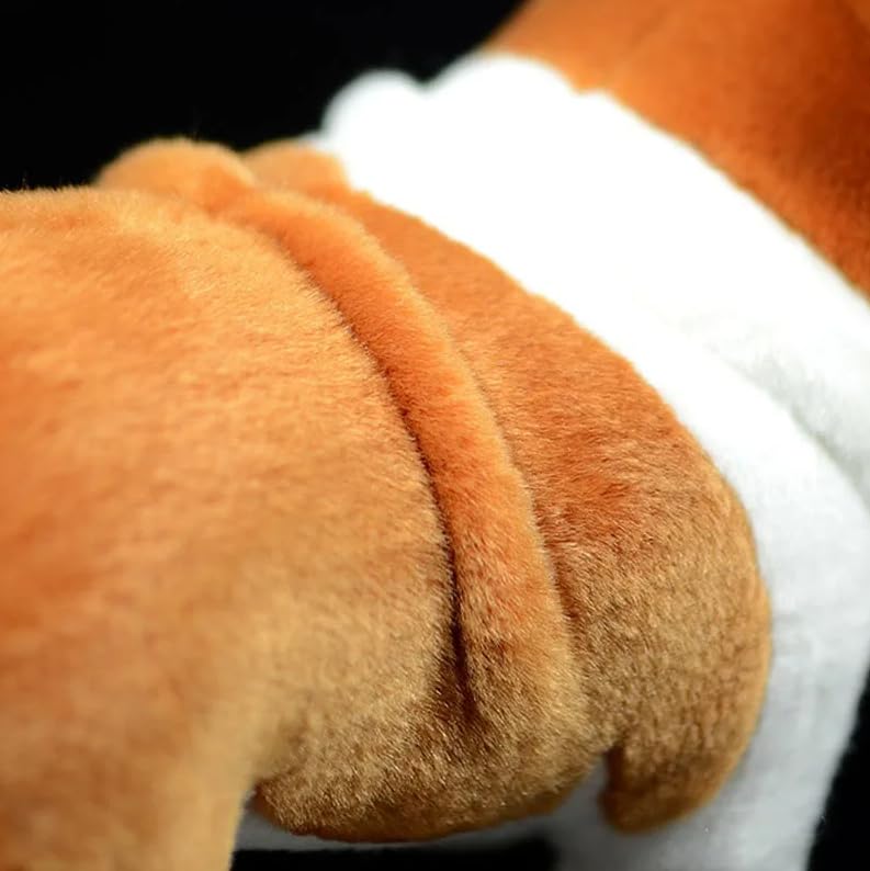 Simulazione British Bulldog Peluche Giocattolo Realistico In Piedi Cani In Piedi Giocattoli Animali Di Peluche Per I Bambini Regali Di Compleanno 26 cm Giallo