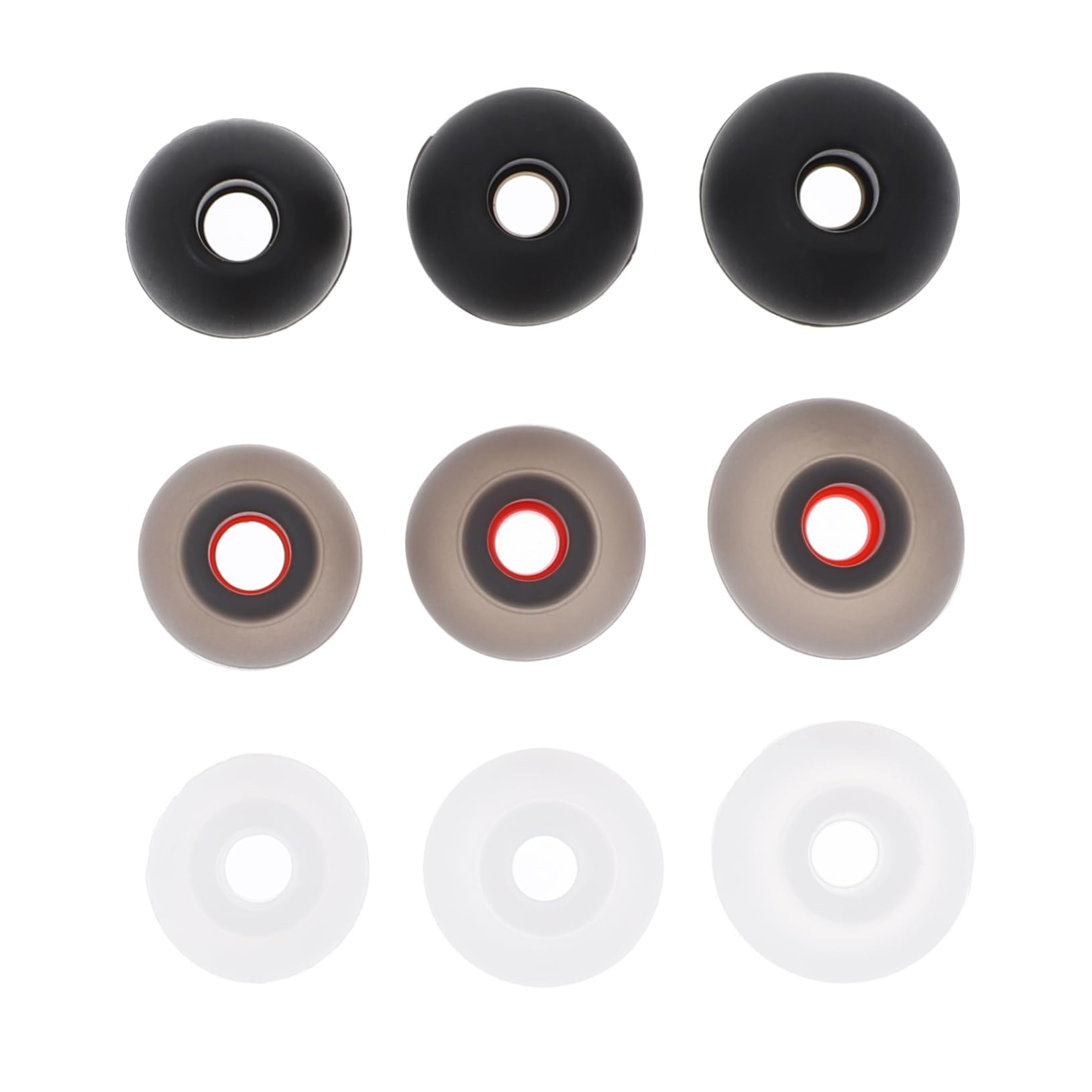 KOMBIUDA Silicone Earbuds Replacement Tips 36pcs Set Headphone Accessories Comfortable Durable