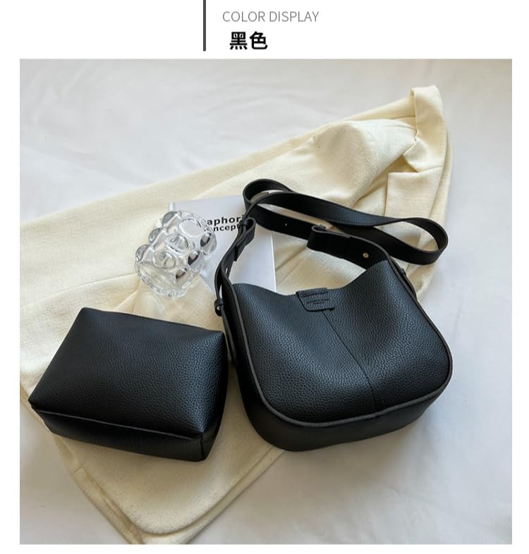 2025 New Crossbody Purses for Women Vegan Leather Bucket Bag Fashion Ladies Crossbody Handbag Shoulder Purse4