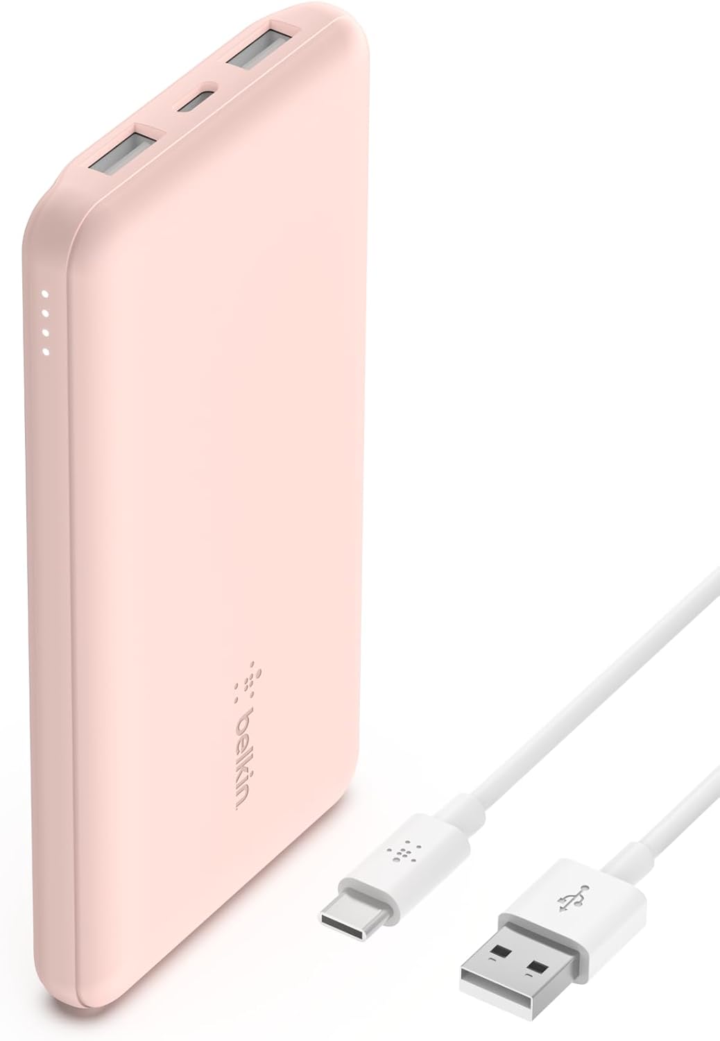 Belkin BoostCharge USB-C Portable Charger 10k Power Bank w/ 1 USB-C Port and 2 USB-A Ports with USB-A to USB-C Cable for iPhone 15, 15 Plus, 15 Pro, 15 Pro Max, Samsung Galaxy S24, & More – Rose Gold Belkin BoostCharge USB-C Portable Charger 10k Power Bank w/ 1 USB-C Port and 2 USB-A Ports with USB-A to USB-C Cable for iPhone 15, 15 Plus, 15 Pro, 15 Pro Max, Samsung Galaxy S24, & More – Rose Gold