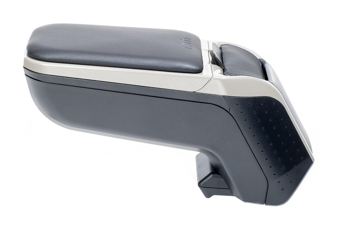 Rati Armrest Specific Armrest Black/Grey Armster 2 for Citroën C3 Aircross (2018-) With Storage Compartment and Foldable