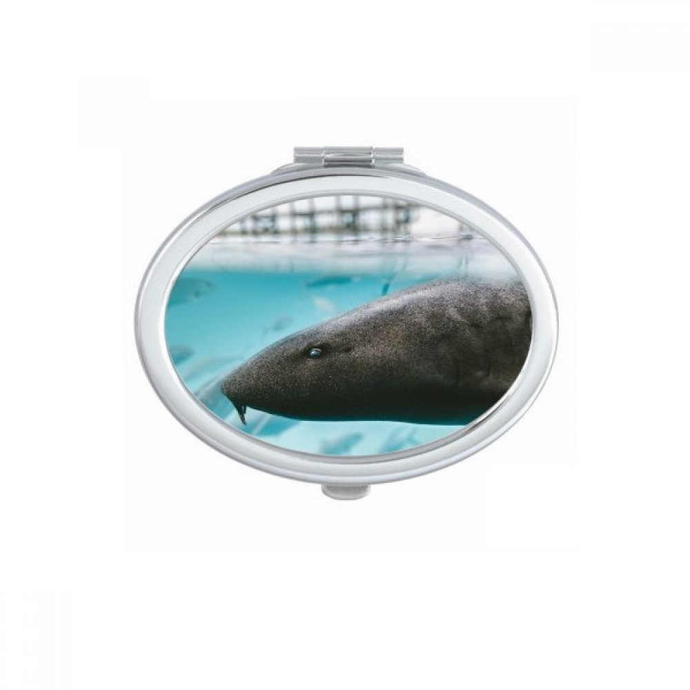 Miroir de poche motif organisme marin, une idée cadeau mignon de forme ovale fait à la main