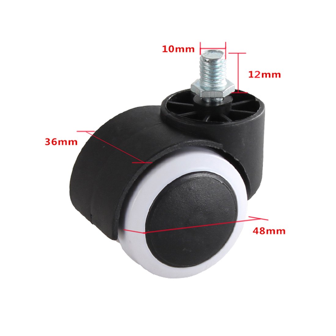Yinpecly Lot De 2 Roulettes Rigides Non Pivotantes Avec Plaque En