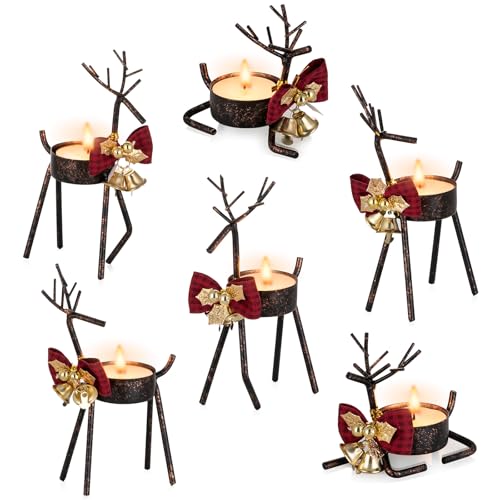 Sziqiqi Hirsch Teelichthalter Kerzenhalter Für Weihnachten: Schwarz...