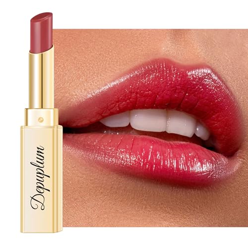 Image of Depuplum Cherry Red Lipstick for Women Moisture Lip Gloss Tinted Lip Balm | Sheer Nourishing Hydrating Glossy Creamy Lipstick Glow Reviver Lip Stick for Dry Lips,DM98 Cherry Plum