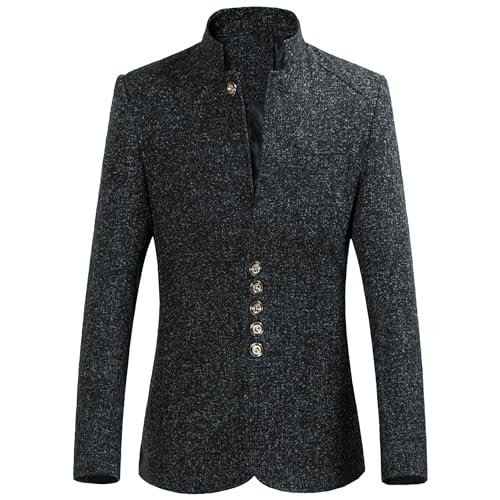 Sport suit homme coupe slim épurée veste légère boutonnée col montant