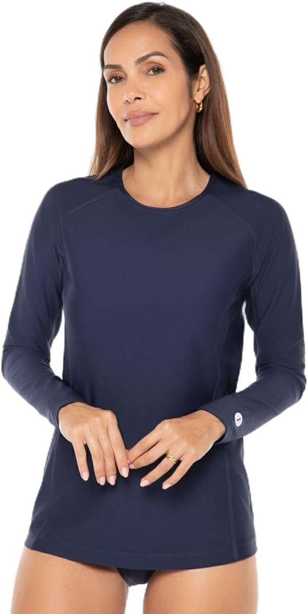 Women's Long Sleeve Swim Shirt - UPF 50+ Sun Protection - Hightide