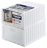 不動技研(Fudogiken) シューズボックス アイ・ズック 積み重ねたまま使える 2個セット ホワイト F2606