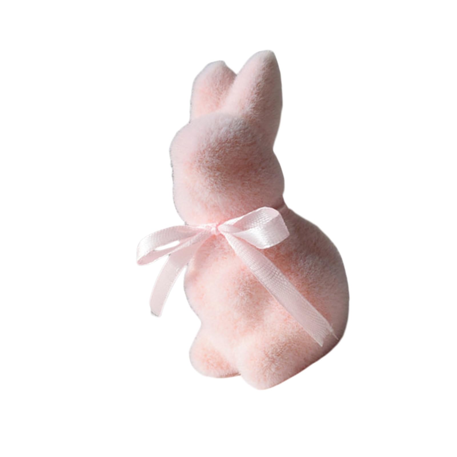 Meiliyizu Delicate Flocking Moss Rabbits Figurine Ornament Decorative for Spring Themed Parties Faux Mosses Conies