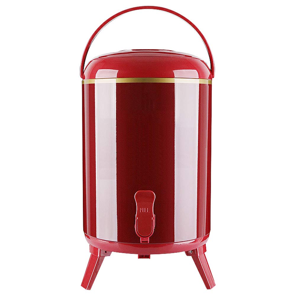 RSHJDMilk Tea Barrel, Insulated Beverage Barrel Cafeteria, Hotel, Drinks Shop, Insulated Milk Tea, Coffee, Cold Juice, Various Drinks, Very Convenient, Easy to Clean, 9.5l Large Capacity