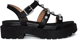 Sandália Vizzano Feminina Papete Tratorada Detalhes Metalizados Preto/niquel 6499.110.7286.15816 34