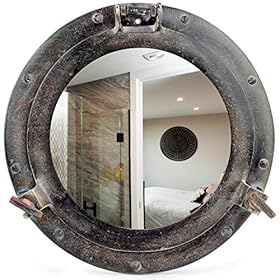Nagina International Aluminum Porthole Mirror 15" - Nautical Wall Décor 51LVZjJCSWL. SS280