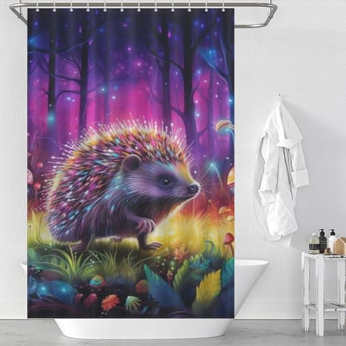 Rideau de douche hérisson en polyester 122x183 cm - 2