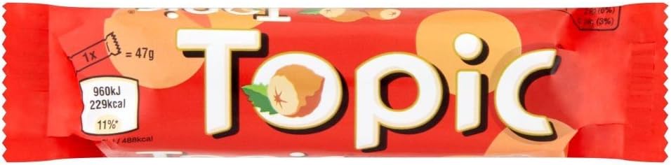 Topic Chocolate Bar - 47g - Pack of 3 (47g x 3 Bars)