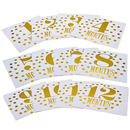 12 Adesivi Mensili Per Ragazzo Ragazza Decalcomanie Accessori Per Foto Per Pietre Miliari