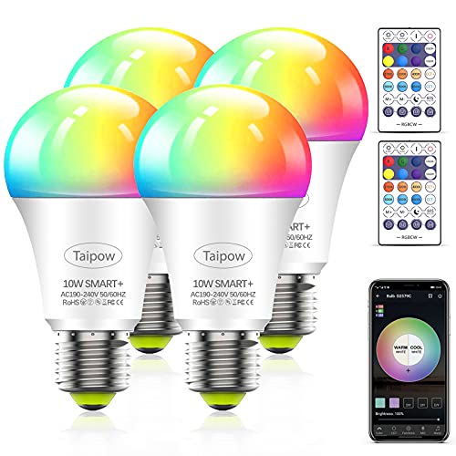 Ampoule LED RGB E27 10W - 16 Couleurs + Blanc Froid - Télécommande Incluse - 220V - Parfaite Pour Ambiance Lumineuse