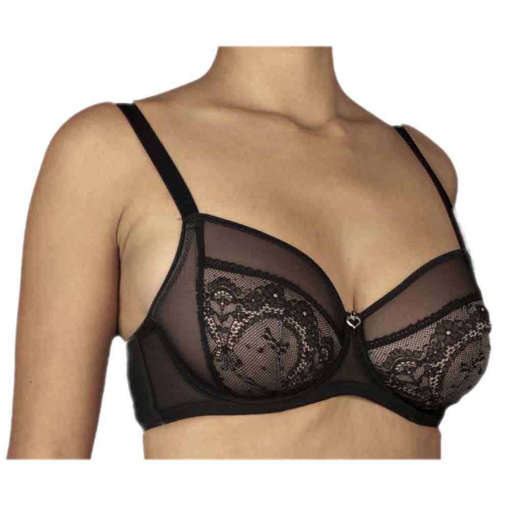 Selene, Sujetador para Mujer con Aros, Copas de Tul y Encaje, Sin Relleno, Colección Rafaela