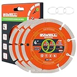 INWELL 4-1/2 Inch Segmented Diamond Saw Blades 3-Pack,...