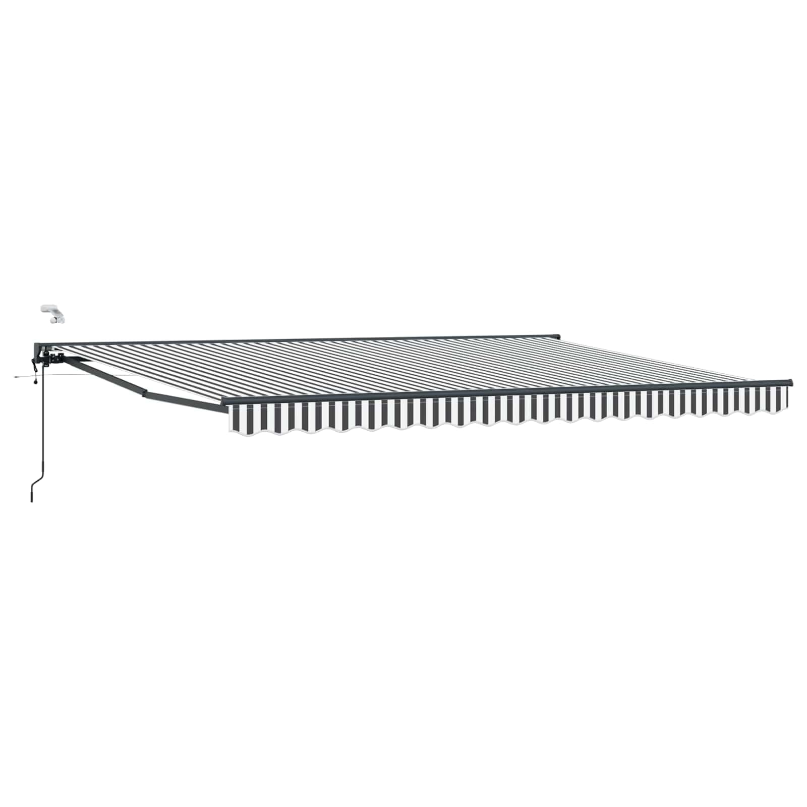 Tenda da Sole Elettrica, Poliestere, Antracite/Bianco, 4 x 3 m