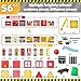 Magnetic Tiles for Kid, Construction Magnet Tiles with Fire Truck & Station, Building, Road, Crane, and Car Toys - Educational Travel Magnetic Tiles for Kids Ages 4-8, STEM Toys for 3+ Year Old