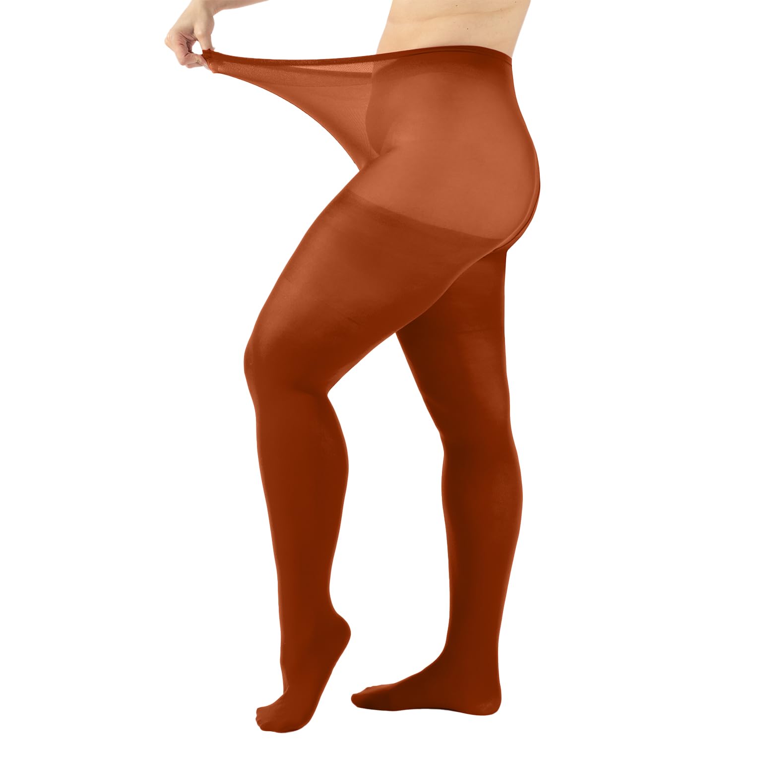CALZITALY Plus Sizes Anti-Chafing Opaque Tights | 60 DEN | L - 4XL | Black | Italian Hosiery