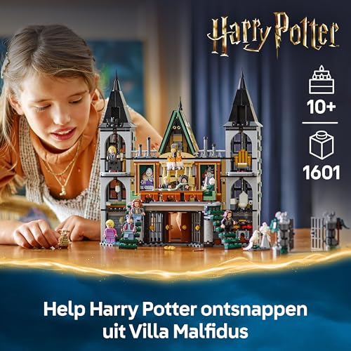 LEGO Harry Potter Villa Malfidus Bouwpakket met Speelgoed voor Kinderen, Set met 9 Minifiguren, inclusief Heer Voldermort en Dobby, Cadeau voor Meisjes, Jongens, Tieners en Fans vanaf 10 jaar 76453 - Afbeelding 3