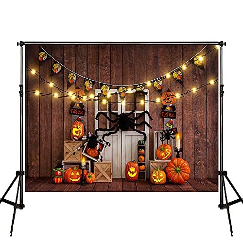 Kate Halloween Photography Backdrop 7x5ft/2.2x1.5m Horrible Pumpkin Spider Photo Studio Background for Costume Dress-up Party Photo Studio Props - Image 2