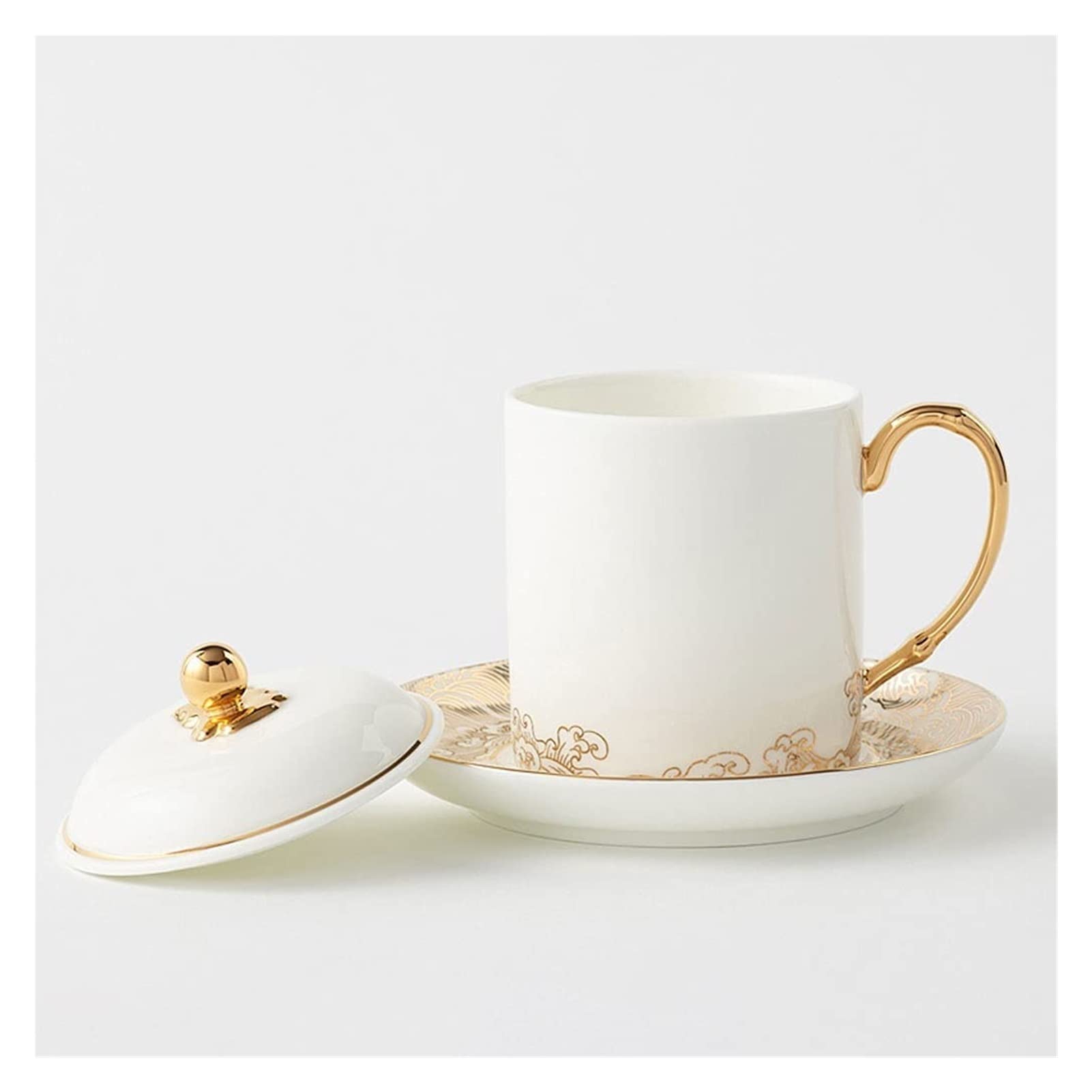 kubek kubek kawy duży kubek herbaty do biura i domu kubek kawy odpowiednie kubki porcelanowe do mikrofalówki biały kubek (kolor: A)