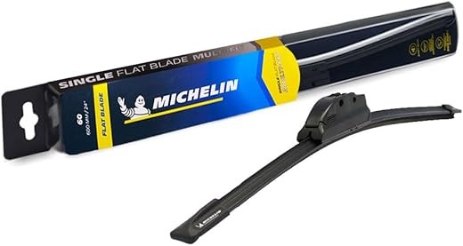 MICHELIN Flat Wiper Blade MULTI-FIT 24"inch,Single pc with Adaptors for All Japanese & European CAR's & SUV's