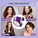 Thermal Steam Cap for Natural Hair Treatment: 10-Level Heating Cap for Deep Conditioning and Hair Steaming - Quick Heat-Up, Purple