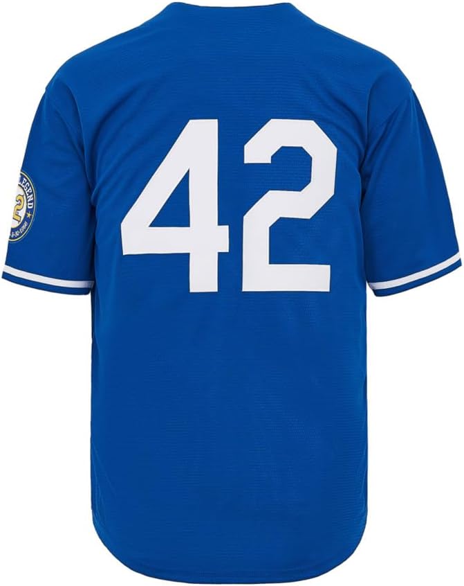 Men's Black Legend Baseball Jersey #42 Vintage Embroidered Retro Hip Hop Jersey Stitched - Image 3