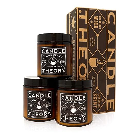 
                            Scented Candle Gift Set with Crackling Wood Wicks - 3, 4 oz Candles - Misty Falls, Alpine Spruce, Spring Meadow - Designed for Both Men and Women but Perfect for Man Cave Decor - Wood Wicks Candle
                        