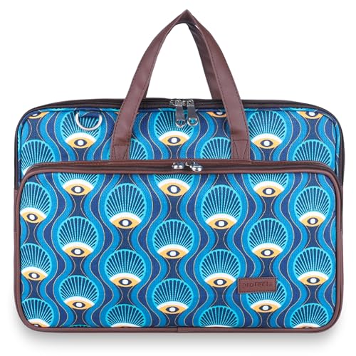 Image of Protecta Stride Floral Printed Laptop Messenger Bag for Men and Women for Office 16 inch Use Macbook Office Briefcase Bag Print Padded Sleeve Straps Durable Design Lightweight 18L Art Deco Print