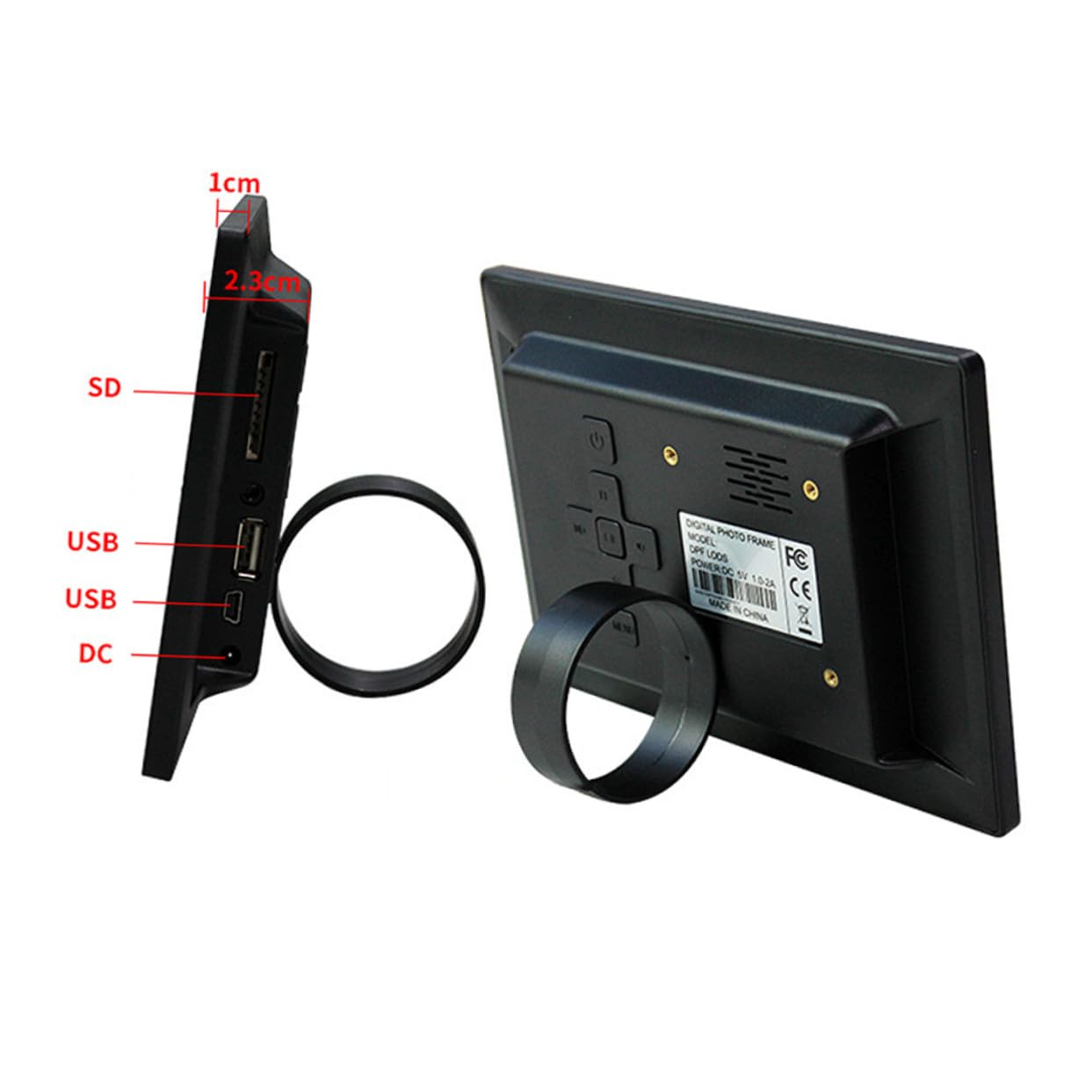 Cyfrowy Elektroniczny Album Fotograficzny z Ekranem LED Odtwarzacz Reklamowy Do Zdjęć Obsługa USB Do Kompatybilny z Różnymi Formatami Multimedialnymi Czarny