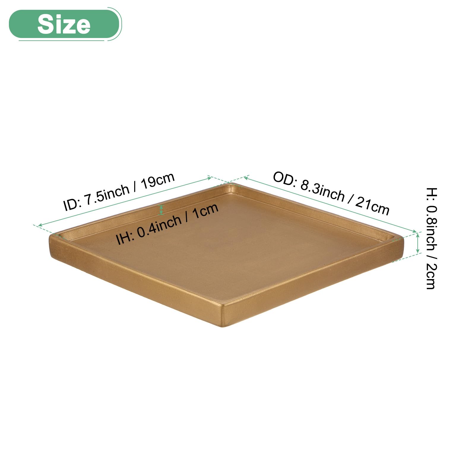 M METERXITY Ceramic Plant Saucer, 8 Inch Plant Water Catcher Tray - Image 2