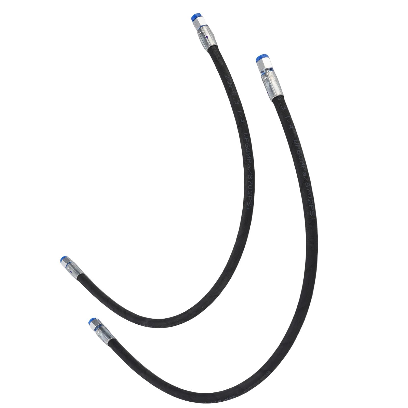 2 mangueras de válvula desviadora para excavadora, 32 Pulgadas de largo, manguera M14, interfaz de 1/4 Pulgadas, manguera hidráulica para excavadora con accesorios para