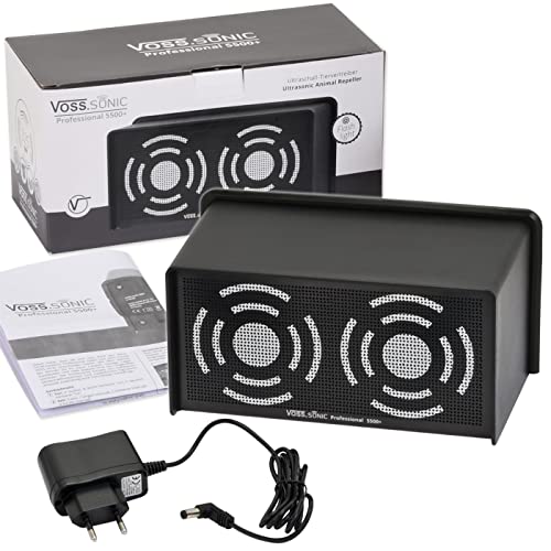 VOSS.sonic Repellente ad ultrasuoni scaccia ratti, Topi, Insetti Professional 5500+', Area di Copertura Fino a 325 m²