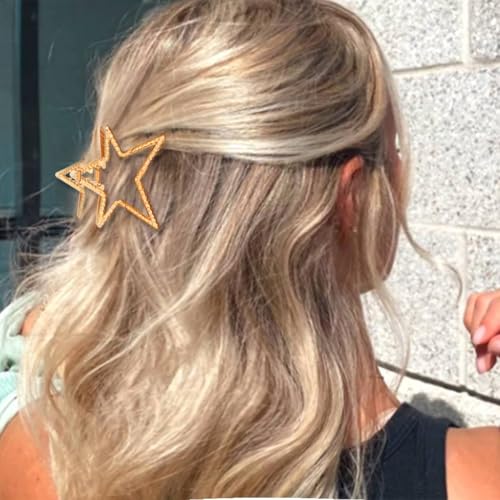 Pinzas de cabello Casdre Star metal dorado pack 2 miniatura 5